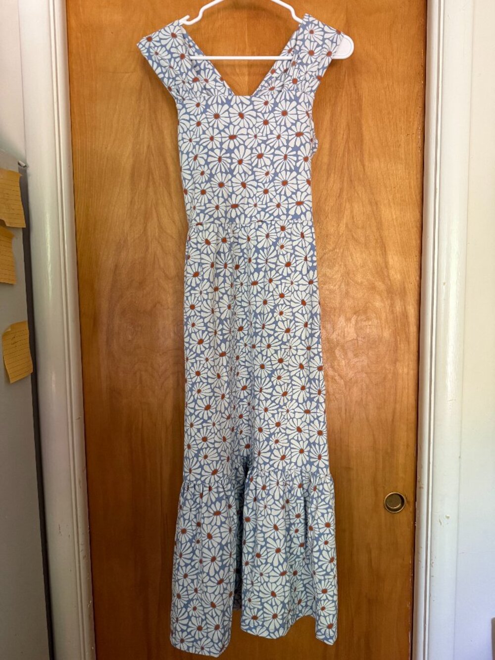 Mata Traders Opal Dress - organic cotton - periwinkle color Made in India